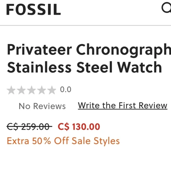 FOSSIL PRIVATEER WATCH STAINLESS STEEL - Picture 11 of 16